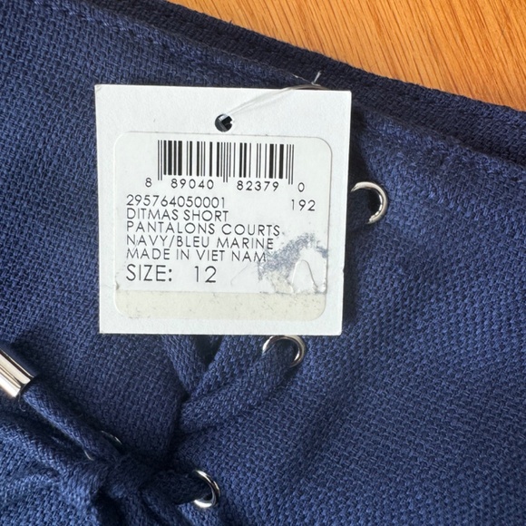 Club Monaco Ditmas Navy Shorts Sz 12 NWT - Picture 3 of 9